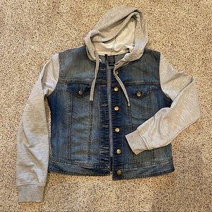Fire Los Angeles Blue Denim Jacket with Gray Sleeves